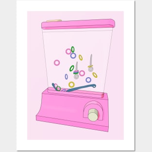 Pink Waterful Ring Toss Posters and Art